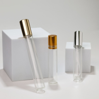 Mini Atomizador de Perfume de Vidrio Transparente de 2ml 3ml, Botella de Spray Recargable, Vial de Fragancia, Envase de Prueba, Impresión Serigrafiada 5ml 10ml