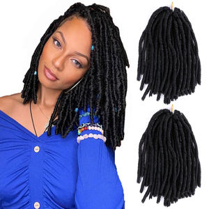 Extensiones <span class=keywords><strong>de</strong></span> Cabello Sintético Suave Tipo Faux Locs para Crochet, <span class=keywords><strong>Trenzas</strong></span> <span class=keywords><strong>Africanas</strong></span> Gruesas para <span class=keywords><strong>Niñas</strong></span> - Product Image 1