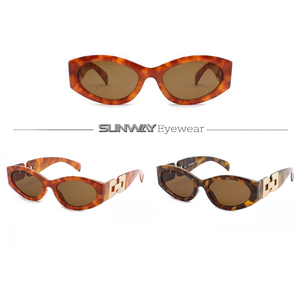 Fashion Ins Style Oval Designer <b>Sunglasses</b> Small Frame Women Shades Personalized Custom logo Outdoor Luxury Ladies <b>Sunglasses</b> - Product Image 2