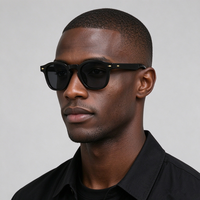Lunettes de soleil tendance style rétro urbain, de marque de luxe célèbre, avec logo personnalisé et rivets, pour hommes et femmes