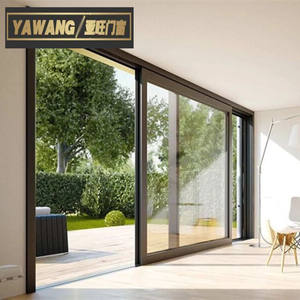 Puerta Corredera de Vidrio Reforzada Personalizada de Fábrica, Puerta Corredera de Aluminio de Triple Riel para Balcón y Separación de Salas de Estar - Product Image 3