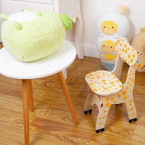 Chaises et tabourets en bois pour enfants, motif animaux de dessin animé, avec dossier, pour la maternelle, jouets <span class=keywords><strong>Montessori</strong></span> pour garçons et filles - Vente flash - Product Image 3