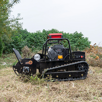 Tondeuse à gazon robotisée noire de 1000 mm de largeur, coupe-herbe de jardin