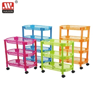 Giỏ Đựng Đồ Bằng Nhựa Cổ Điển 3 Tầng Có Bánh Xe - Product Image 2