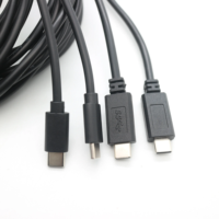 Revolution DC5521 Schnellladekabel Typ-C USB mit Nylon-Ummantelung 5A Schnellladung für Kamera Stecker/Buchse Anschlüsse