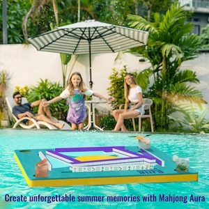 Table flottante Mahjong pour piscine et spa - Plateau de jeu pour adultes compatible avec les dominos et le poker - Product Image 1