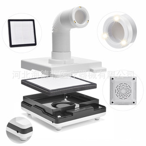 เครื่องดูดฝุ่นตั้งโต๊ะขนาดเล็กพร้อมไฟ LED และกล่องเก็บฝุ่น สำหรับขัดและขัดเงาเล็บ ใช้ไฟ 220V DC - Product Image 3