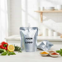 Sachets en aluminium pour liquides, à fond plat, avec bec verseur, pour boissons