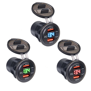 ที่ชาร์จแบตในรถแบบ <span class=keywords><strong>USB</strong></span> Dua QC3.0กันน้ำได้สำหรับรถ12V/24V - Product Image 2