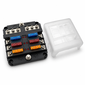 Caja de Fusibles de 6 Vías con Terminales de Tornillo y <span class=keywords><strong>Bus</strong></span> Negativo para Sistemas Eléctricos Automotrices y Marinos - Product Image 1