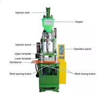 Machine de moulage par injection verticale d'occasion/neuve 15t 25t 35t 45t avec PLC, machine de fabrication de produits en plastique, câble USB, cordon d'alimentation