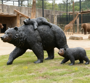 <span class=keywords><strong>Sculpture</strong></span> d'<span class=keywords><strong>animal</strong></span> d'ours brun de couleur de taille personnalisée décor en résine résistant aux intempéries réaliste pour jardin extérieur parc hôtel direct de l'usine - Product Image 6