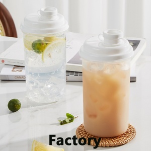 Custom Logo/Color High Temperature Resistant Teapot Transparent Drink Cup with Lid Container Water Bottle Cold Drink for Tea - Product Image 1