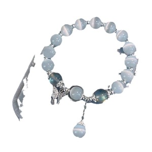 Ensemble <span class=keywords><strong>de</strong></span> bracelets avec pendentif anneau rond, serti <span class=keywords><strong>de</strong></span> pierres <span class=keywords><strong>de</strong></span> <span class=keywords><strong>lune</strong></span> bleues œil-<span class=keywords><strong>de</strong></span>-chat, idéal comme cadeau pour vos amies ou étudiantes - Product Image 5