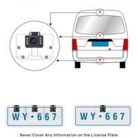 Sistema de cámara de respaldo inalámbrica, monitor LCD integrado de 4,3 pulgadas, dinámico, ideal para coche, furgoneta, autobús, camión, etc.