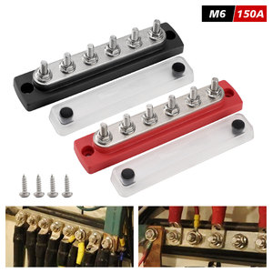 บล็อกขั้วต่อสกรู 48V 150A 4 ช่อง ทองแดงชุบนิกเกิล สำหรับใช้ในรถบ้านและเรือยอชท์ - Product Image 4
