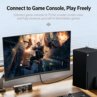 Câble d'extension 4K60Hz mâle-mâle plaqué or PVC 18 Gbps pour PS5 Xbox TV Moniteur Projecteur Ordinateur portable