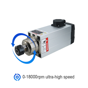 มอเตอร์แกนหมุนความเร็วสูง HLTNC 24000RPM ER32 AC กำลัง 6 กิโลวัตต์ พร้อม VFD 7.5k สำหรับงานกัดเซาะเซรามิก ระบายความร้อนด้วยอากาศ - Product Image 6