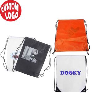 Vendita diretta in fabbrica con sacchetti regalo stampati neri <span class=keywords><strong>Friday</strong></span> riciclati borsa regalo nera con coulisse - Product Image 1