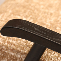 Fauteuil d'appoint en bois massif, fauteuil de détente rembourré, siège moderne pour salon