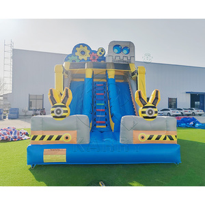 Nouveautés : Château gonflable commercial en PVC pour enfants avec toboggan robot et double toboggan gonflable à vendre - Product Image 1