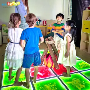 EDUsense LED Liquid Tiles Floor Dancing Liquid Floor Tile For Kindergarten Kids Children Nursery Decorating Sensory Mat