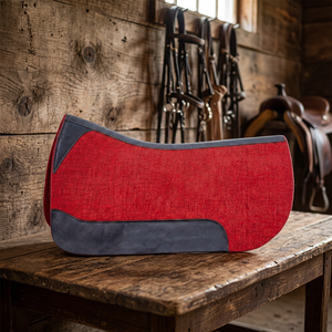 Sudadero de Corduroy Rojo Estilo Western Multiusos con Ribete de Cuero Negro y Forro de Felpa para Equitación - Product Image 3