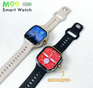 Montre connectée avec écran tactile, GPS, NFC, caméra, bracelet en silicone, boîtier rectangulaire en aluminium, résistance à l'eau IPX7, tracker de fitness unisexe - Product Image 5