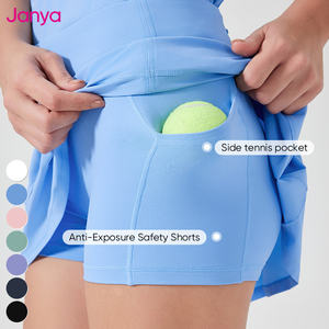 Janya kadın Golf ve Yoga etek nefes hızlı kuru spor spor 2 in 1 pilili Mini tenis aşınma etek ile güvenlik şort - Product Image 5