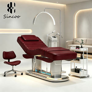 Mesa de Tratamiento Facial de Masaje Moderna de Alta Calidad con 4 Motores, Cama Eléctrica con Calefacción para Salón de Belleza, Spa y Extensiones de Pestañas - Product Image 1
