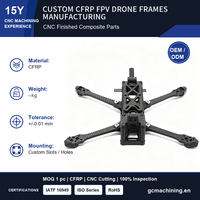 Part Karbon Fiber Custom, Frame Drone FPV Karbon Fiber Custom 185mm 4 inci, Kit Frame Drone Balap FPV Lipat Karbon Fiber Custom