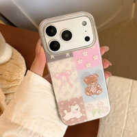 Étui antichoc en TPU magnétique avec motif de dessin animé scintillant et finition mate pour iPhone 17
