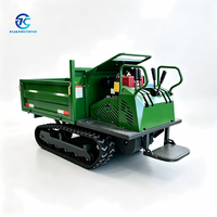 Mini-transporteur sur chenilles diesel de 1,8 tonne à commande manuelle pour vergers et zones montagneuses