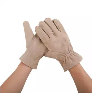 Gants ignifuges extrêmement résistants à la chaleur pour hommes, gants de barbecue en cuir avec soudure de couture