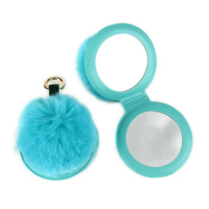 Miroir porte-clés mignon pliant en fourrure rose miroir à main de poche en PU personnalisé vente en gros <span class=keywords><strong>pas</strong></span> <span class=keywords><strong>cher</strong></span> petit cadeau mignon pour les filles - Product Image 4