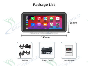 6.86 pouces moto sans fil Carplay Android Auto écran intelligent GPS Navigation double caméra 720P 64GB TF carte TPMS 1 an - Product Image 3