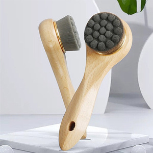 Cepillo de Limpieza Facial con Mango Largo de Madera, Cerdas Suaves de Nailon, Removedor de Maquillaje y Puntos Negros - Product Image 3