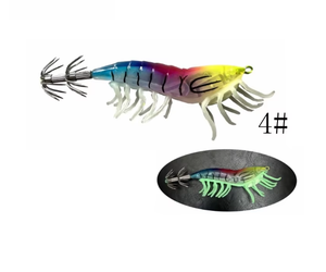 Topind เหยื่อล่อรูปกุ้งเรืองแสง11.7ซม. 20.5กรัมตะขอแบบนิ่มเท้าปลาหมึกปลอมพลาสติกเหยื่อไม้พลาสติกสำหรับปลาคาร์พ - Product Image 5