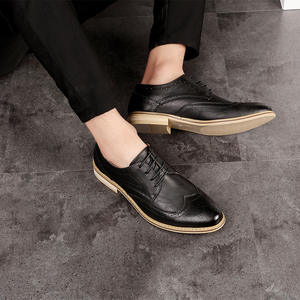 Zapatos brogue de cuero de alta gama para hombre, casuales y transpirables con cordones, diseño impreso con láser, suela suave - Product Image 3