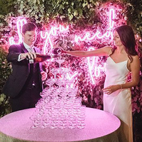 Letreros de neón LED para boda, letras de amor de neón flexibles, rizadas, personalizadas, para siempre