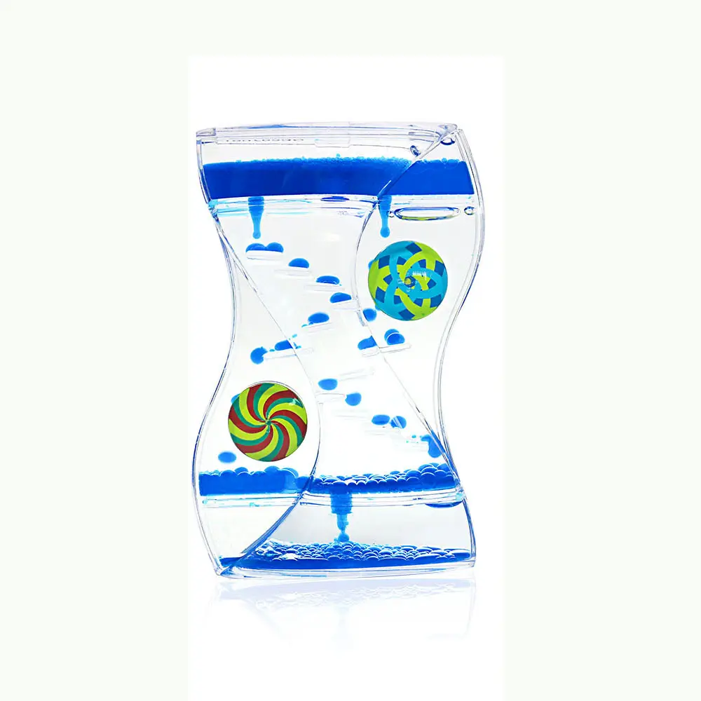 Песочные часы с пузырьками жидкого движения с душками, сенсорные игрушки, жидкий таймер для детей и взрослых