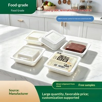 Boîte à tofu jetable pour l'exportation, en PP laminé blanc laiteux, carrée, 1 mm, pour emballage alimentaire, commande personnalisée, Dongguan