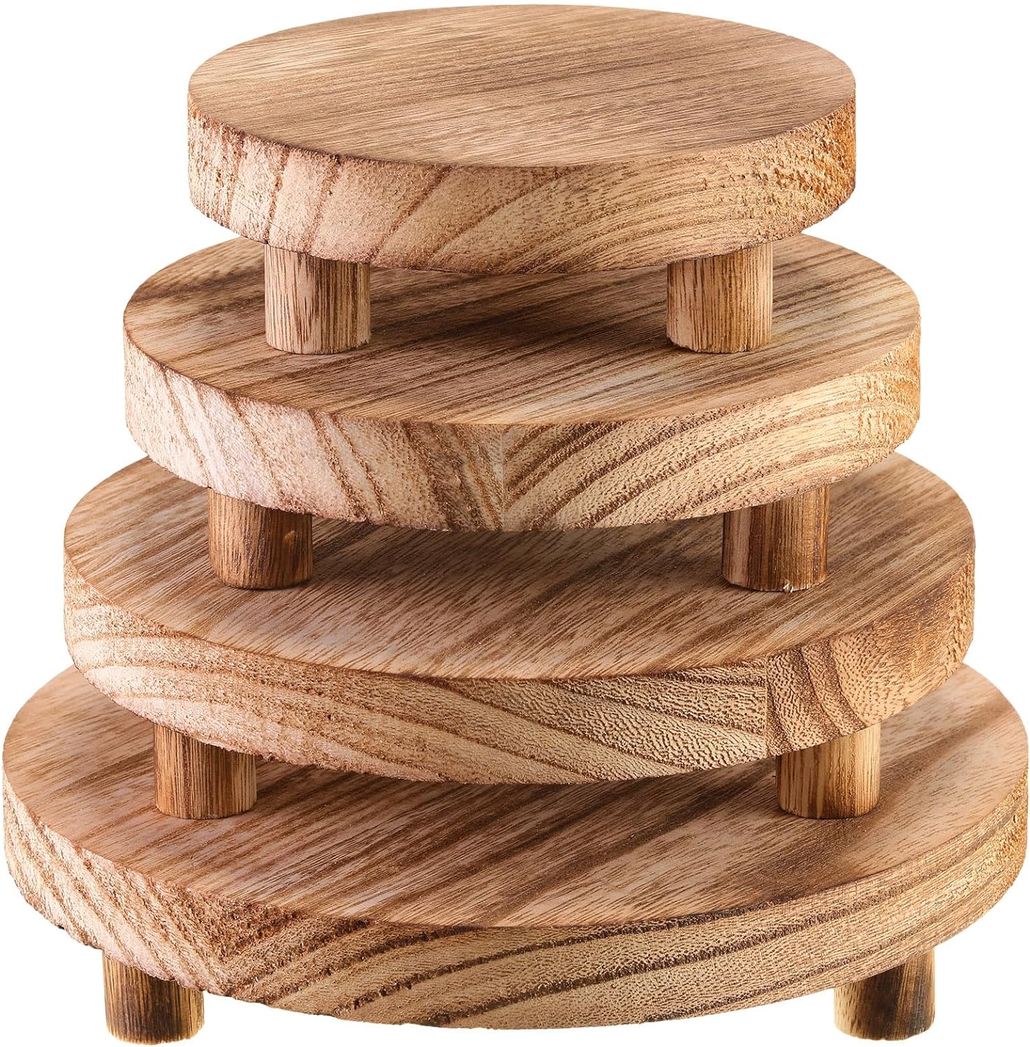 Wooden Tripod Flower Stand Bonsai Plant Stool Base Tray Home Kitchen Bathroom Decor Desktop Display Versatile Storage Solution