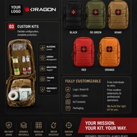Pochette Tactique MOLLE IFAK en Oxford 600D Imperméable, 14 Compartiments, Tourniquet, 12 Couleurs, Personnalisation OEM pour EMS et Sauvetage en Extérieur