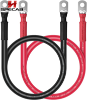 Câble de batterie pré-coupé 35 mm² résistant aux intempéries avec cosses M8 serties, double isolation pour station d'alimentation portable extérieure CE