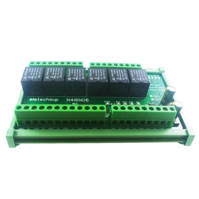 N4I6N06 6CH 4-20MA AI & 4CH NPN DI & 6CH 10A Relay DO Multipurpose Modbus RS485 IO Module for Motor LED Solar Battery