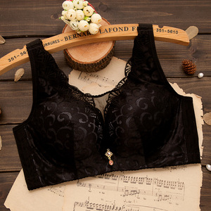 Novo Design Transparente Sem Forrado Lace Bras Roupa Interior das Mulheres com Calcinha Padrão Peito Grande Tamanhos 32 50 Fio Livre Vest Brassiere - Product Image 3