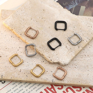 Geometric Huggie Earrings Square Titanium Steel Unisex Fashion Jewelry - Product Image 3