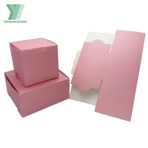 Custom Design Logo Eco Friendly Food Grade Printing Foldable Cake Food Cookie Bread Pastry Donut Macaron Paper Packaging Boxes
