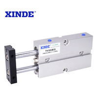 Cilindro Neumático de Aluminio de Doble Eje y Doble Vástago de la Marca XINDE, Modelo de Gran Empuje de Tamaño Pequeño TDA/TN10/16/20-10*20X30X50X70S